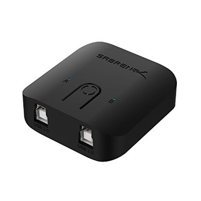 SABRENT USB 2.0 Sharing Switch for Multiple Computers and Peripherals LED Device Indicators (USB-SW20) Black - size: 2-Port Switch