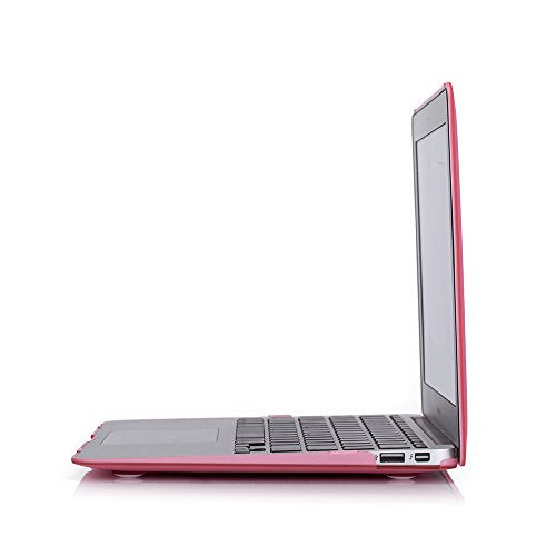 RUBAN Case Compatible with MacBook Air 11 Inch Release (A1370/A1465) - Slim Snap On Hard Shell Protective Cover and Keyboard Cover for MacBook Air 11, Pink - color: Pink