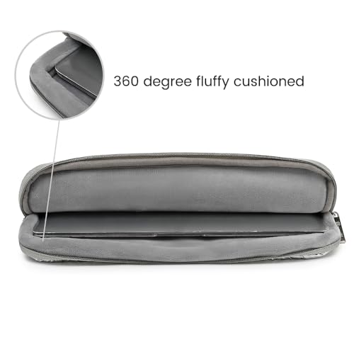 Canvas Life 360 Protective Plush Laptop Sleeve 14-14.4-inch Laptop Sleeve Bag Compatible with HP, Lenovo, Dell, ASUS, MacBook Pro 14-inch - Quilted Design(Silver, 14 inch / 14.0 inch) - color: Silver