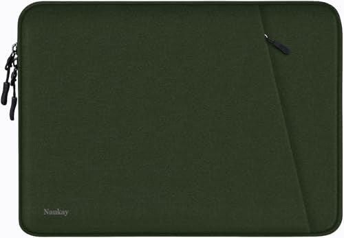 Laptop Sleeve Case 13.3 inch, Shockproof Protective Computer Cover with Accessories Pocket, Laptop Bag Compatible with MacBook Air/Pro 13-13.3 inch, Compatible for MacBook Pro 14 inch, ArmyGreen - color: Army Green, size: 13.3 inch