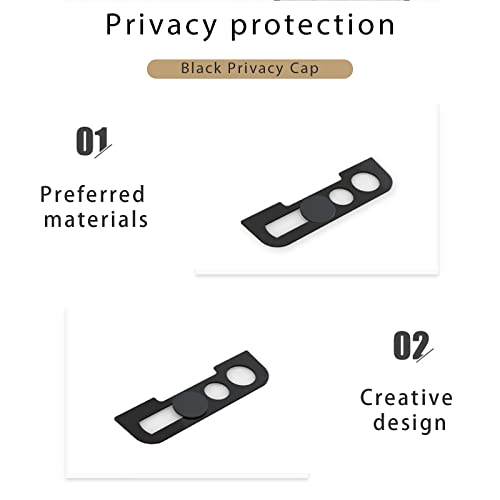 Front Camera Cover Compatible for iPhone 17e /16e /13/13 Mini/13 Pro/13 Pro Max/,Webcam Cover Protect Privacy and Security,Privacy Camera Cover Not A ffect Face ID, 2 Pack-Black - color: Black