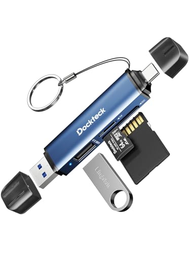 SD Card Reader, 3-Slot USB A/C to Micro SD Card Adapter USB3.0 | 5Gbps,OTG Support, Memory Card Reader for UHS-I SD/Micro SD/SDHC/SDXC/MMC,Plug&Play,SD/TF Card Reader for Macbook iphone,Blue - color: Blue
