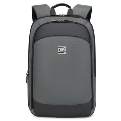 Business Backpack for Men 15.6 Inch,Slim & Expandable Waterproof Travel Laptop Backpack - color: Grey