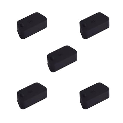 5 PCS VGA/DB9 Port Anti-dust Plugs, Silicone Covers Caps Stoppers, Port Protector for RS232, HDB15, DB9, 0.59 x 0.28 (LxW) - size: VGA/DB9/Black/5 PCS