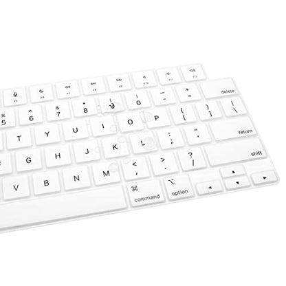 Se7enline Compatible with MacBook Keyboard Cover Skin for Mac Neo & Air 13/15 & Pro 14/16 inch (M5 M4 M3 M2 M1 A18 Pro) 2026/2025/2024/2023/2022/2021 Silicone Waterproof Dustproof Durable,White - color: White