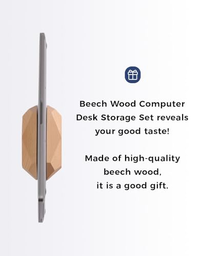 Adjustable Vertical Laptop Stand, MacBook Holder Wood Stand, Wooden Laptop Stand, Vertical Laptop Holder for Desk, Width Adjustable Dock Fits All MacBook/Surface Pro - color: 1 slot beech
