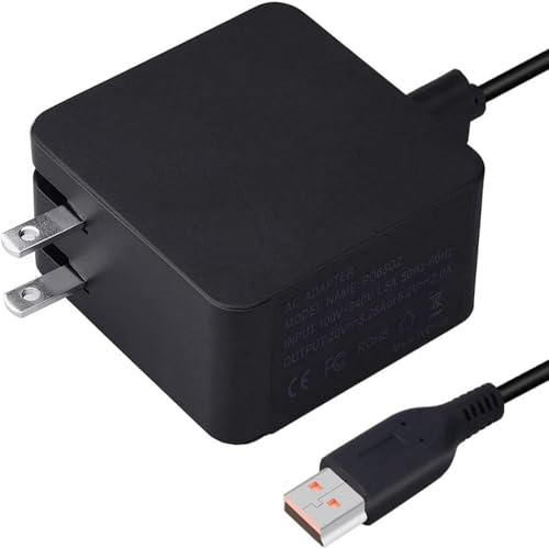 65W Charger Compatible with Lenovo Yoga 700 700-11ISK 700-14ISK 80QD 80QE Yoga 900 900-13ISK 900-13ISK2 Yoga 3 4 Pro 80MK 80UE Laptop Power Supply Adapter Cord