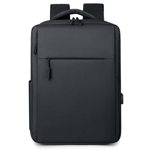 Mens Business Laptop Backpack with USB Charging Port, Multi-functional Travel Backpack, Water-Resistant Casual Daypack (Black) - color: Black