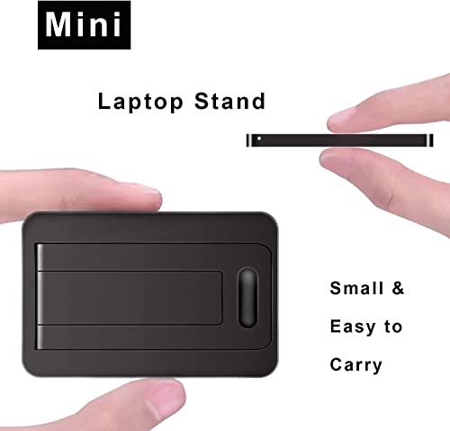 DRM 2-in-1 Mini Laptop Holder, Portable Notebook Stand with Cooling & Ergonomic Design, Black