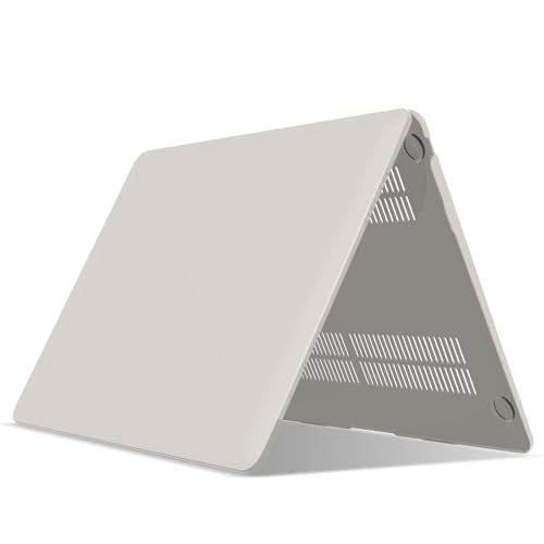 IBENZER Compatible with New MacBook Air 13 inch case 2022 2021 2020 M1 A2337 A2179 A1932, Hard Shell Case&Keyboard Cover&Screen Film for Mac Air 13 with Touch ID (2018-2022), Rocky Gray,AT13RKGY+2 - color: Rocky Gray