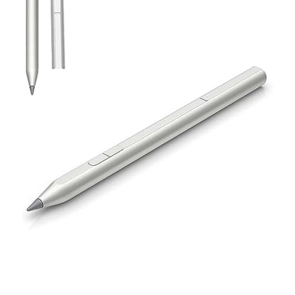 Stylus Pen for HP Active Rechargeable Tilt Pen MPP 2,Compatible HP Omnibook X/Ultra/7 Flip/Envy X360/Pavilion X360/Specter X360 Magnetic Barrel, 4096 Levels Pressure&Erase Function 3J122AA,Silvery - color: Silvery