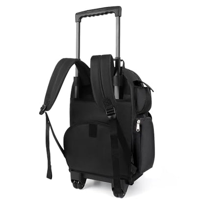 20" 2-in-1,Wheeled Travel Luggage Bag w/Telescopic Handle | Rolling Travel Luggage w/2 Wheels,Trolley Suitcase,Spacious Storage Design,2560-20''-Black - color: JH-2560-Black-20