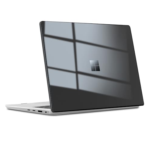 Clear Case for 13.8" Microsoft Surface Laptop 7 2024 Release (Model: 2036), PC Hard Shell Cover with Shockproof Protective Slim Snap Easily Install,Crystal Black - color: Crystal Black, size: 13.8 Inch