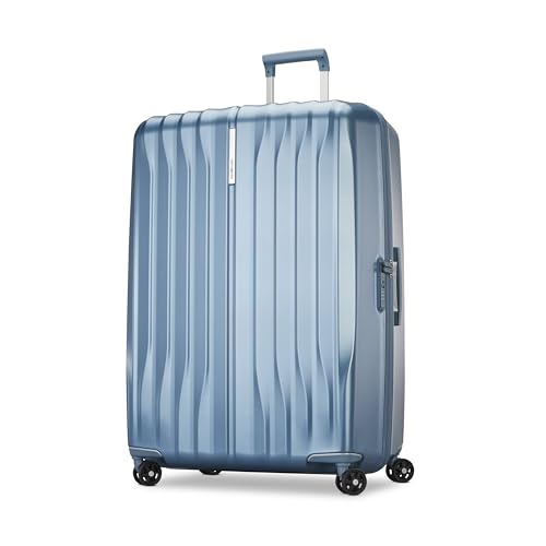 Samsonite UpLIFT X-Large Checked Hardside Luggage with Spinner Wheels - Airline-Approved, TSA Lock, Adjustable Handle System - Polycarbonate Hard Suitcase for Ultra Lightweight Travel - Elemental Blue - color: Elemental Blue, size: X-Large Checked