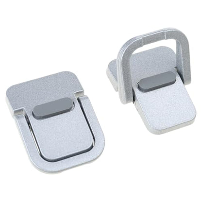 2Pcs Invisible Laptops Stand Portable Foldable Cooling Ergonomics Lightweight Bracket Mount Easy to Carry - color: Silver