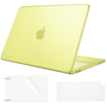 Fintie Case for MacBook Neo 13 Inch with Keyboard Skin & Screen Protector | 2026 A3404, Snap-On Design, Slim Fit, Matte Hard Shell Cover, Fingerprint Resistant, Frost Citrus - color: Frost Citrus