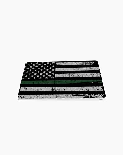 Laptop Skin Sticker Cover Decal-American Flag-Universal Size - Fits All laptops up to a 16” Diagonal Size | Easy to Apply, Remove and Change Styles (Green Line Flag, 12.5 x 8.75 Inch) - size: 12.5 x 8.75 Inch, style: Green Line Flag