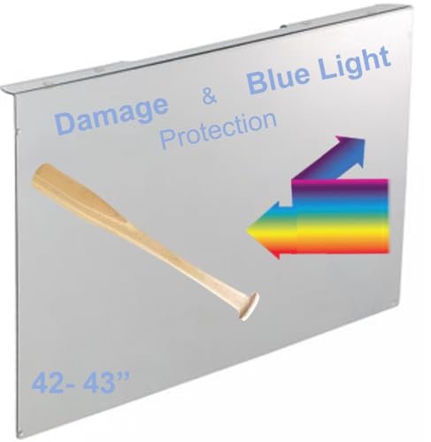 VizoBlueX 42-43 inch Blue Light and Damage TV Screen Protector. Protection Shield & Anti-Blue Light Filter Blocking UV for LCD LED 4K OLED QLED (38.0 x 22.0 inch) - size: 42 - 43 inch