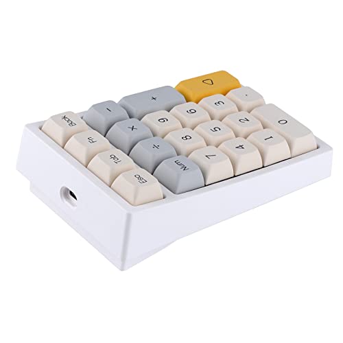 EPOMAKER TH21 21 Keys Hot Swap 2.4Ghz/Bluetooth 5.0/Wired Programmable RGB Mechanical Gaming Numpad with XDA Profile PBT Keycaps for Win/Mac (Geometry Grey, Gateron Pro Red)