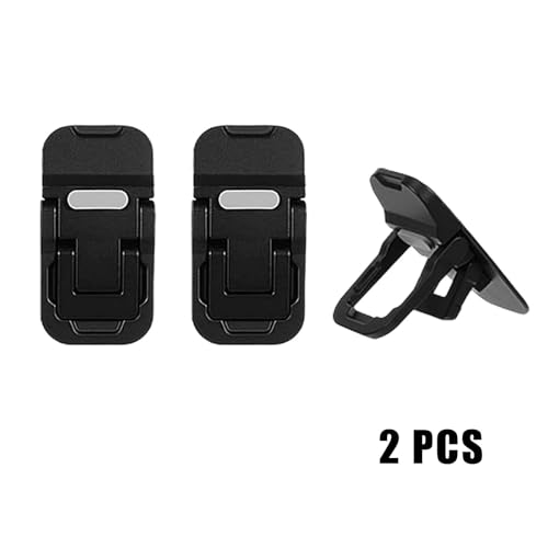 2 Pcs Black Portable Keyboard Riser, Dual Tilt Angle Adjustment Foldable Laptop Stand, Self-Adhesive Mini Computer Stand for Desk/Most Keyboards - color: Black