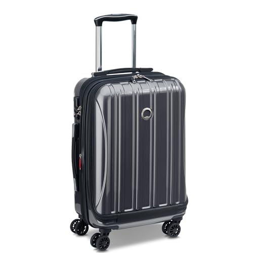 DELSEY PARIS Helium Aero Hardside Expandable Luggage with Spinner Wheels, Titanium, Carry-On 19 Inch - color: Titanium, size: Carry-On 19 Inch