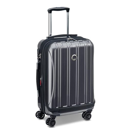 DELSEY PARIS Helium Aero Hardside Expandable Luggage with Spinner Wheels, Titanium, Carry-On 19 Inch - color: Titanium, size: Carry-On 19 Inch