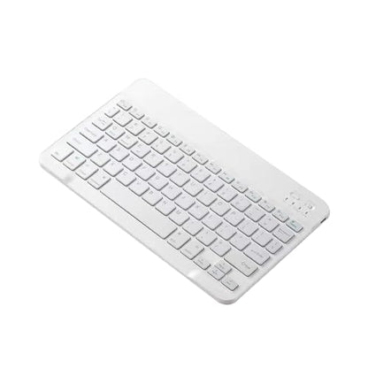 Slim Portable Keyboard Ergonomic Compact Wireless Lightweight | Ultra Slim Compact Keyboard for Smartphones Tablet Laptop PC - color: White