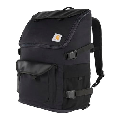 Carhartt 35L Nylon Workday Backpack, Durable Water-Resistant Pack with 15" Laptop Sleeve and Adjustable Shoulder Straps, Black - color: Black