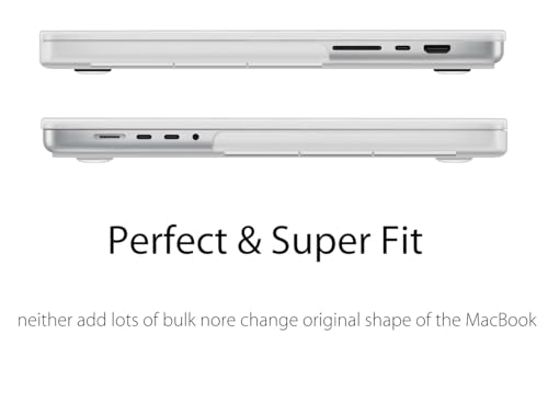 UESWILL Compatible with MacBook Pro 14 inch Case 2026-2021 Release with M5 M4 M3 M2 M1 Pro Max chip & Touch ID, Matte Frosted Hard Shell Protective Cover, Clear - color: Clear, size: MacBook Pro 14" (M1 M2 M3 M4 M5)