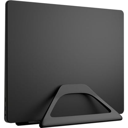 Aluminum Vertical Laptop Stand with Gravity Auto-Lock – Adjustable Laptop Holder Vertical fits MacBook Pro/Air, Chromebook & Gaming Laptops up to 17.3" – Space-Saving Desktop Dock - Black - color: Black