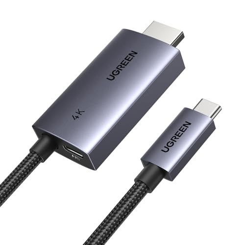 UGREEN Unidirectional USB C to HDMI Cable with 100W PD Fast Charging 6.6FT | 4K@60Hz HDR10 Plug & Play Compatible iPhone 17 Pro Max SteamDeck MacBook iPad Galaxy S26 XPS for Gaming TV Monitor