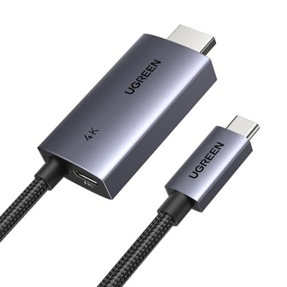 UGREEN Unidirectional USB C to HDMI Cable with 100W PD Fast Charging 6.6FT | 4K@60Hz HDR10 Plug & Play Compatible iPhone 17 Pro Max SteamDeck MacBook iPad Galaxy S26 XPS for Gaming TV Monitor