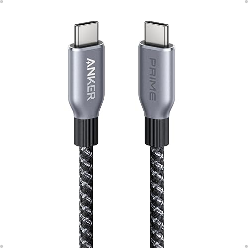 Anker Prime USB C to USB C Cable, 240W Fast Charging Durable Cable (3 ft) | USB 2.0 Upcycled Braided Nylon, 100-Year Bend Durability for iPhone 17 / 17 Pro / 17 Pro Max, MacBook, Galaxy, and More - size: 3FT