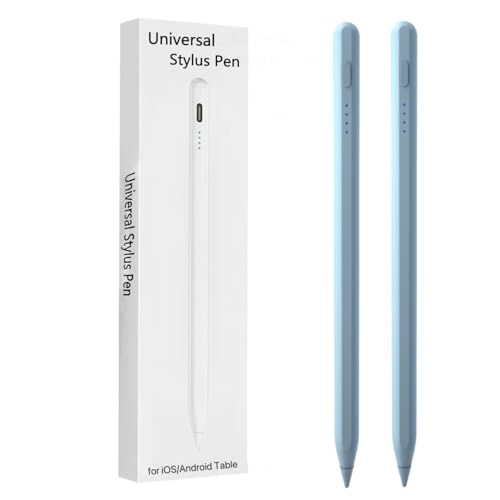 2 Pieces Stylus Pen for Samsung Galaxy Tab A9/A8/A7 Tablet Pens for iOS/Android/Windows Stylists Pen with Dual Touch Screen Stylus Pencil (Blue) - color: Blue