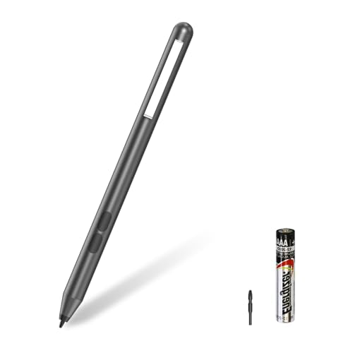 Stylus Pen for HP Omnibook 300Day Battery Life 1024 Pressure Palm Rejection | Digital Pen for HP Envy x360 Pavilion Spectre, MPP 1.51, Precise Drawing & Note-Taking, Two Side Buttons, Replacement Tip - color: Gray