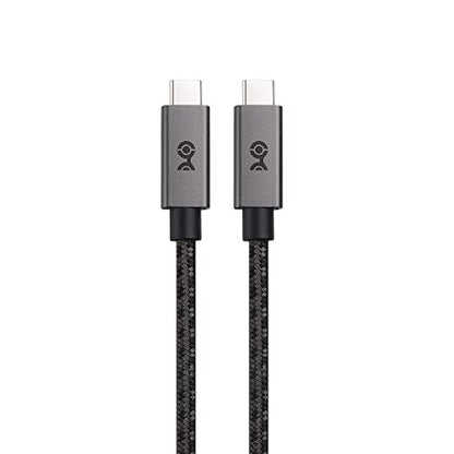Cable Matters Braided Long USB C Cable, Up to 100W Charging, 10ft, Gary | 480Mbps Data, No Video Support, USB C Charger Cable, Compatible with MacBook Pro, PS5 Controller