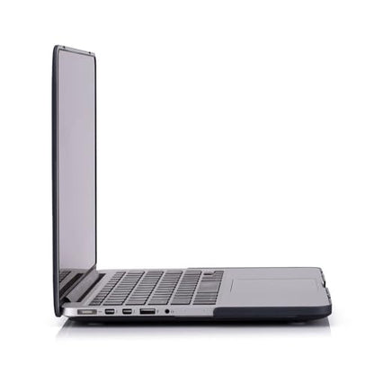 RUBAN Case For MacBook Retina Pro 15 inch A1398 (2015-2012) , Plastic Smooth Matte Hard Case Shell with TPU Keyboard Cover, Black - color: black