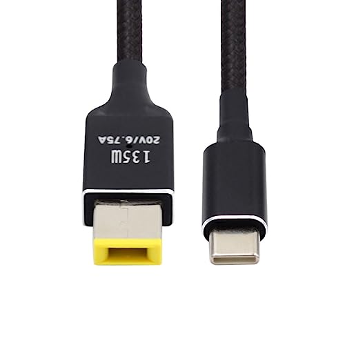 chenyang USB C 135W Charge Cable Thinkpad X1 to USB C 20V 6.25A Power PD Charge Cable - color: Black 135W 11.0x4.5MM
