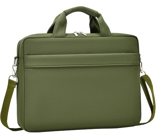 CAAORDKSO Laptop Case Sleeve 15.6 16 inch, Shockproof Protective Laptop Cover Briefcase Carrying Computer Bag Compatible with Lenovo 15.6-16 Inch Dell HP Acer LG ASUS Chromebook Notebook, Army Green - color: Army Green, size: 15.6-16 Inch