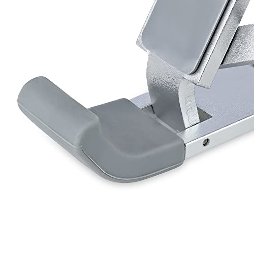 StarTech.com Foldable Laptop Riser Stand, Portable Height Adjustable Ergonomic Laptop Stand, Ventilated Aluminum Frame Supports 22lb (10Kg), Tilt/Raised/Angled Laptop/Tablet Stand (Laptop-Riser-BAR)