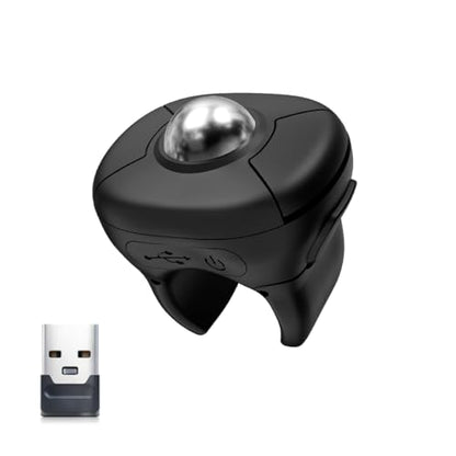 Plima Rechargeable Wireless Dual-Mode Ring Mouse can be Switched to Function as a PowerPoint and Keynote Presentation Remote, and is Compatible with Both PC and Mac Desktop and Laptop Computers.