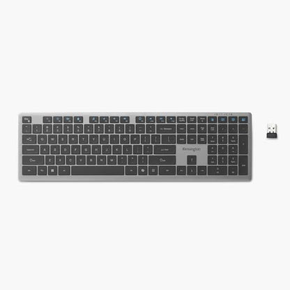 Kensington KB535 Wireless Keyboard, Bluetooth & 2.4GHz Connection, Full-Size Layout, Quiet Scissor-Switch Keys, Programmable, Copilot Hotkey, Compatible with Windows, Black (K75408NA) - size: Full size, style: Wireless