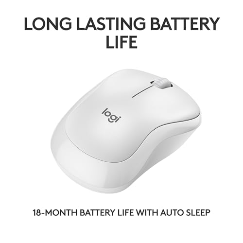 Logitech M240 Compact Silent Bluetooth Wireless Mouse - Off White | Bluetooth connectivity, no USB receiver, quiet clicks, 3 non-customizable buttons, 18-month battery life, PC Mac compatible - color: Off White, size: 1 Pack, style: Bluetooth