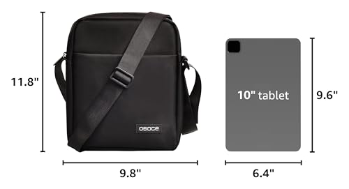 OSOCE Messenger Bag Crossbody Shoulder Bag for Men | Multi-Pocket, Adjustable Shoulder Strap, Lightweight, Suitable for Travel Hiking Commuting Outdoor - size: Large
