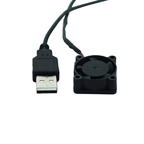 DEVMO 2pcs USB 5V DC Fan 2510 Small 2 pin Cooling Cooler Computer 25mm X 10mm (25x25x10)