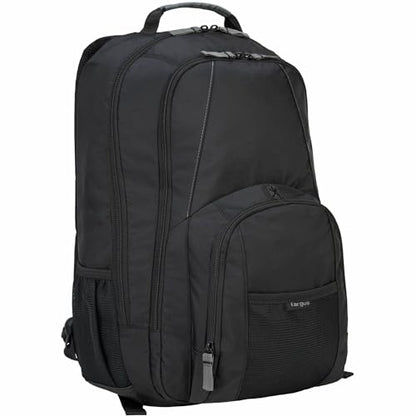 Targus Groove Laptop Backpack for Laptops up to 17-inches, Water Resistant Travel Backpack for Men and Women, Black (CVR617) - size: 17 Inch, style: Groove