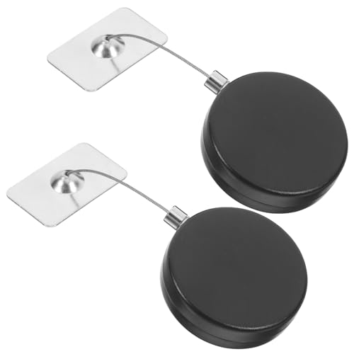 Sosoport Retractable Steel Cable Lock with Remote Control Security, Anti-Theft Luggage and Laptop Security Cable, 1 Meter Length with Locking Hook and Square Iron Cap, 2pcs for Travel