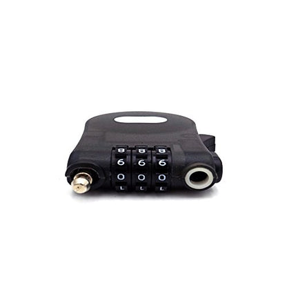 Crysto 3-Foot Retractable Cable Password Lock - color: Black