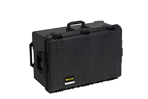 MEIJIA Premium Waterproof Rolling Hard Camera Case,Hard Protective Case with customizable fit foam and wheels,Full Protection with Light&Convenient Design,Elegant Black (31.3"X20.3"X15.5") - size: 31.3"X20.3"X15.5"