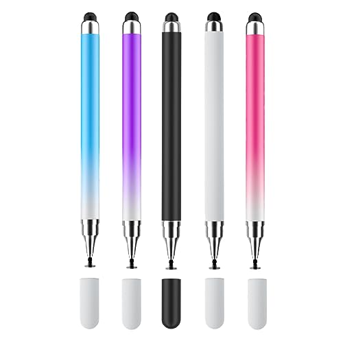 Stylus Pen for Touch Screens(5pack), 2 in 1 High Precision & Sensitivity Capacitive Pens for iPad iPhone Android Tablets and All Universal Touchscreen Devices